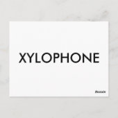 Carte Postale "X" est pour Xylophone Alphabet Flashcard (Dos)