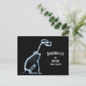 Carte Postale X-Ray Skeleton Dog - Bleu (Debout devant)