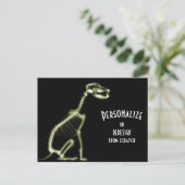 Carte Postale X-Ray Skeleton Dog - Jaune (Debout devant)