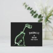 Carte Postale X-Ray Skeleton Dog - Vert (Debout devant)