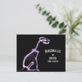 Carte Postale X-Ray Skeleton Dog - Violet (Debout devant)
