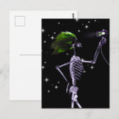 Carte Postale X-Ray Skeleton Se vêtir - Cheveux verts (Devant / Derrière)