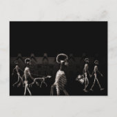 Carte Postale X-Ray Skeletons Midnight Stroll Black Sepia (Devant)