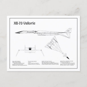 Carte Postale XB-70 Valkyrie - Plans de plan d'avion BD
