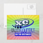 CARTE POSTALE XC CROSS PAYS ALLER À LA DISTANCE (Devant / Derrière)