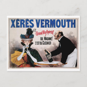 Carte Postale Xeres Vermouth Vin Vintage Boisson Ad Art