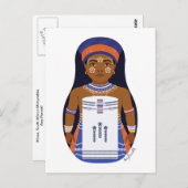 Carte postale Xhosa, Matryoshka, Afrique du Sud (Devant / Derrière)