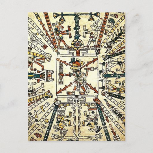 Carte Postale Xiuhtecuhtli Aztec Dieu de la mort (Devant)