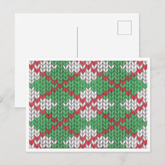 Carte postale XMAS JACQUARD KNIT / Horizontal (Devant / Derrière)