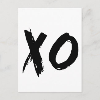 Carte Postale XO Brush Minimal