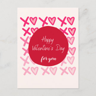 Carte Postale XOXO Bold Joyeux Jour des Valentines modernes pers