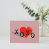 Carte Postale XOXO Coeurs et baisers (Debout devant)