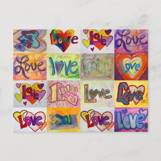 Carte postale XOXO Love Mosaic (Devant)