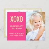 Carte postale XOXO Valentine's Day (Devant / Derrière)