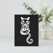Carte Postale Xray Cat Kitten Squelette Halloween (Debout devant)