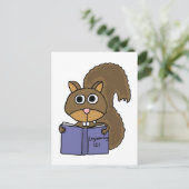 Carte Postale XX- Caricature du livre de lecture d'écureuil (Debout devant)