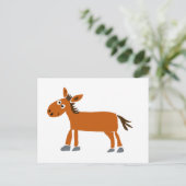 Carte Postale XX- Caricature primitive de Cheval d'Art (Debout devant)