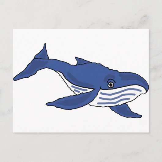 Carte Postale XX- Carton de baleine bleue (Devant)