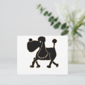 Carte Postale XX- Conception mignon de caniche noir (Debout devant)