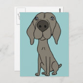 Carte Postale XX- Design Weimaraner (Devant / Derrière)