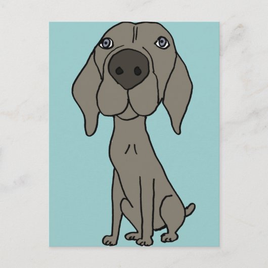 Carte Postale XX- Design Weimaraner (Devant)