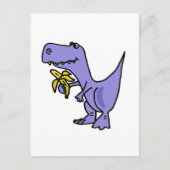 Carte Postale XX- Dinosaure T-Rex mangeant de la banane Caricatu (Devant)