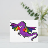 Carte Postale XX- Dragon violet (Debout devant)