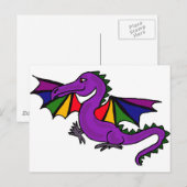 Carte Postale XX- Dragon violet (Devant / Derrière)