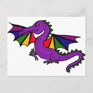 Carte Postale XX- Dragon violet