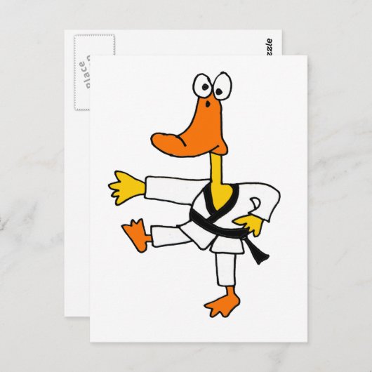 Carte Postale XX- Funny Martial Arts Duck (Devant / Derrière)