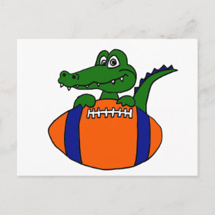 Carte Postale XX- Gator génial sur un dessin de football