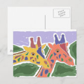 Carte Postale XX- Giraffe Art (Devant / Derrière)