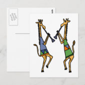 Carte Postale XX- Giraffes dansantes (Devant / Derrière)