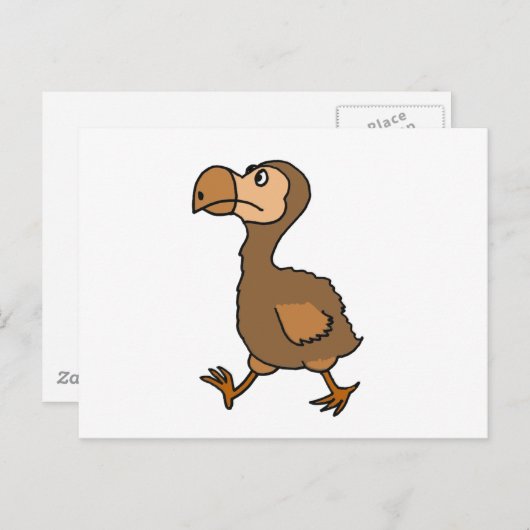 Carte Postale XX- Hilarié Dodo Bird Design (Devant / Derrière)