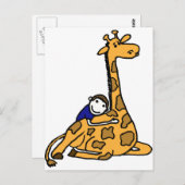 Carte Postale XX- Hug de girafe (Devant / Derrière)