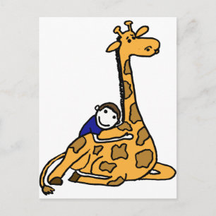 Carte Postale XX- Hug de girafe