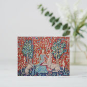 Carte Postale XX- Lady et Unicorn Tapestry Art Design (Debout devant)