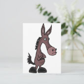 Carte Postale XX-Mulet ou âne têtu de dessin animé (Debout devant)