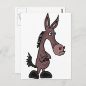 Carte Postale XX-Mulet ou âne têtu de dessin animé (Devant / Derrière)