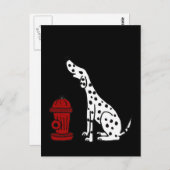 Carte Postale XX- Super Chien dalmate et hydratant incendie (Devant / Derrière)