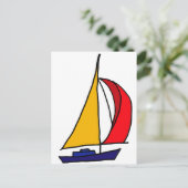 Carte Postale XX- Voilier coloré (Debout devant)