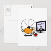 Carte Postale XY - Un hamster drôle sur une satire de roue d'exe (Devant / Derrière)
