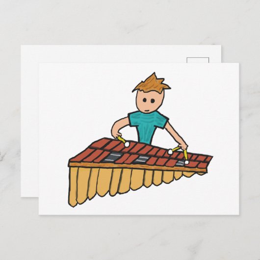 Carte Postale Xylophone (Devant / Derrière)