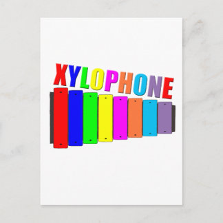 Carte Postale xylophone arc-en-ciel
