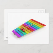 Carte Postale xylophone coloré (Devant / Derrière)