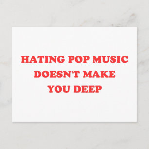 Carte Postale Y2K - Détester la musique pop ne vous rend pas pro
