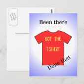 Carte Postale Y a-t-il eu ce t-shirt rouge ? (Devant / Derrière)