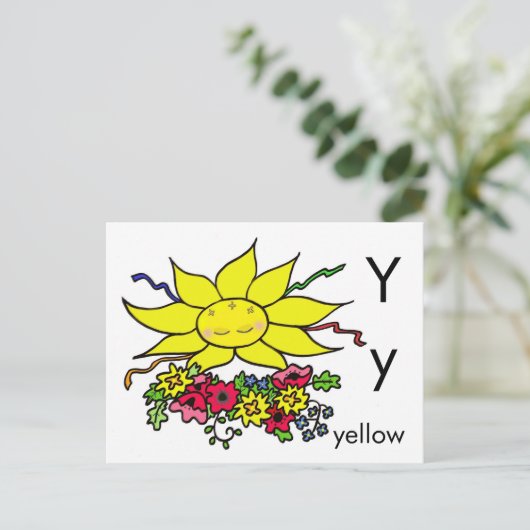 Carte Postale Y est pour Jaune (Debout devant)