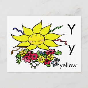 Carte Postale Y est pour Jaune