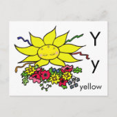 Carte Postale Y est pour Jaune (Devant)